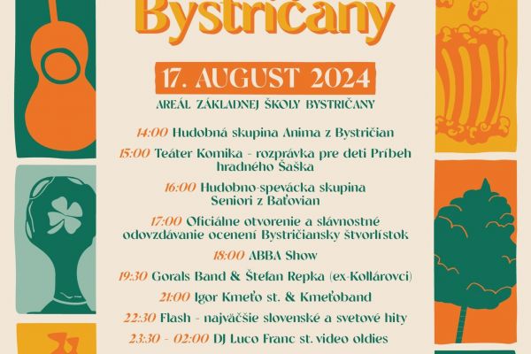 Summer festivities of Bystričany village