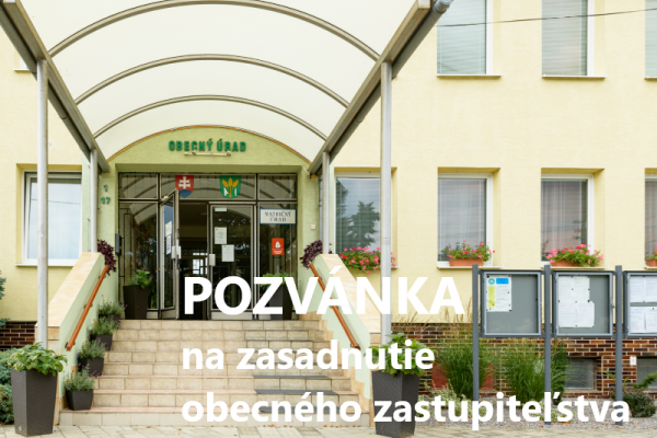 Invitation to the meeting of the Bystričany Municipal Council